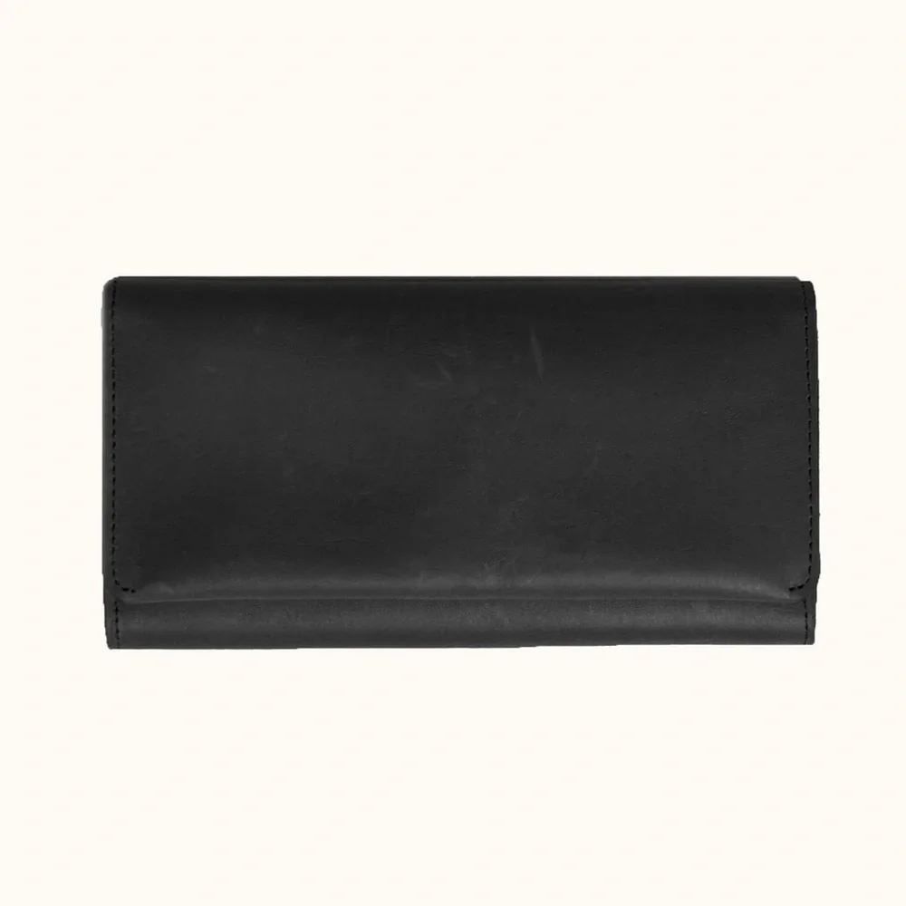 ABLE Black Leather Debre Wallet